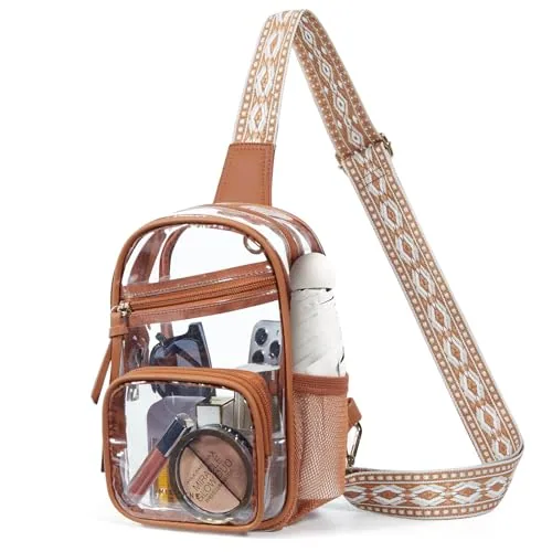 Clear Crossbody Bag II, Brown