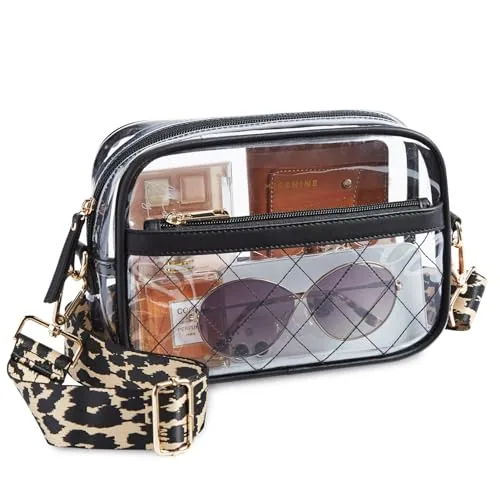 Clear Crossbody Bag, Black