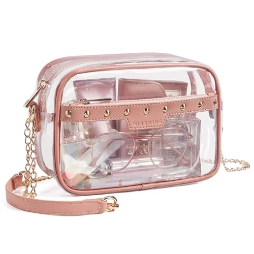 Clear Crossbody Bag, Pink