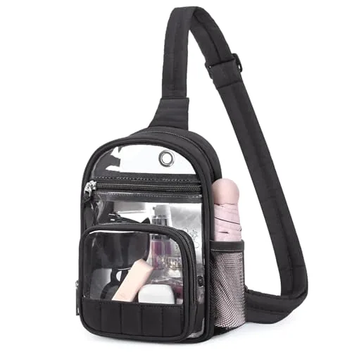 Clear Crossbody Bag VI, Black