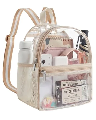 Mini Clear Backpack, Classic Khaki