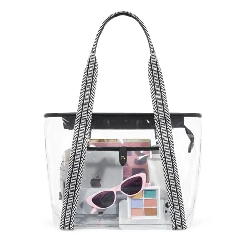 Clear Stadium Tote II, True Black