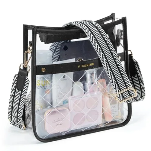 Clear Crossbody Bag 14, Dark Black