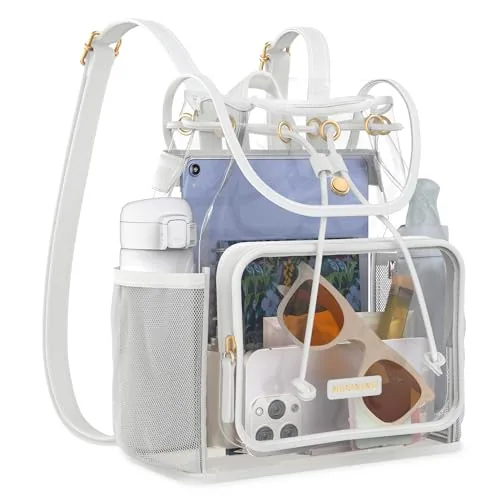 Mini Clear Backpack VI, White