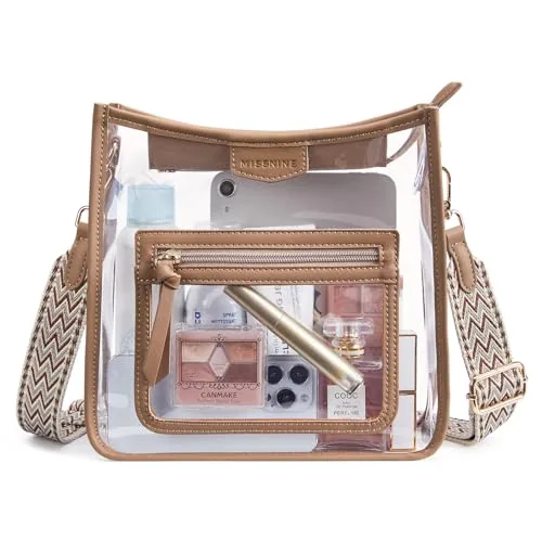 Clear Crossbody Bag IV, Classic Tan