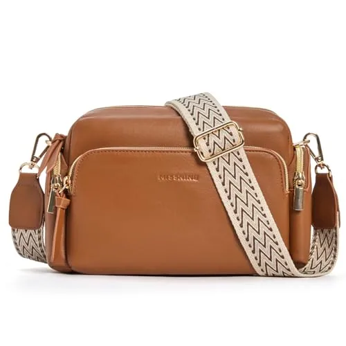 Quilted Crossbody Bag, Vintage Brown